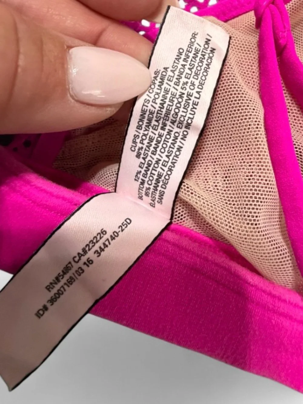 Victoria’s Secret Hot Pink Lace Strappy Bralette -Size L -Barbiecore Neon Y2K